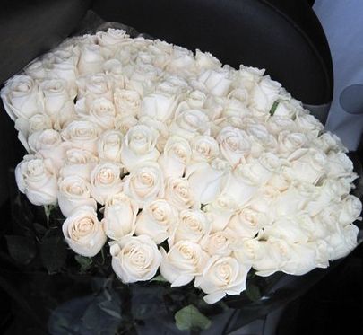 Букет из 101 голландской белой розы