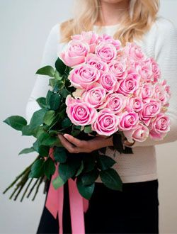 25 Розовых голландских роз