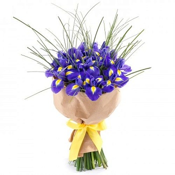 Фото Букет из 17 ирисов