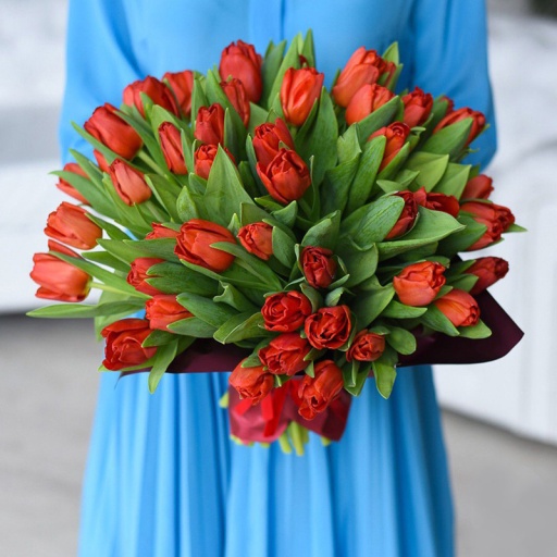 Фото Тюльпаны в букете "Красная страсть"