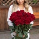 Букет из 19 Красных голландских роз 90см Фото Букет из 19 Красных голландских роз 90см
