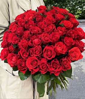 Большой букет из 51 розы Эль Торо