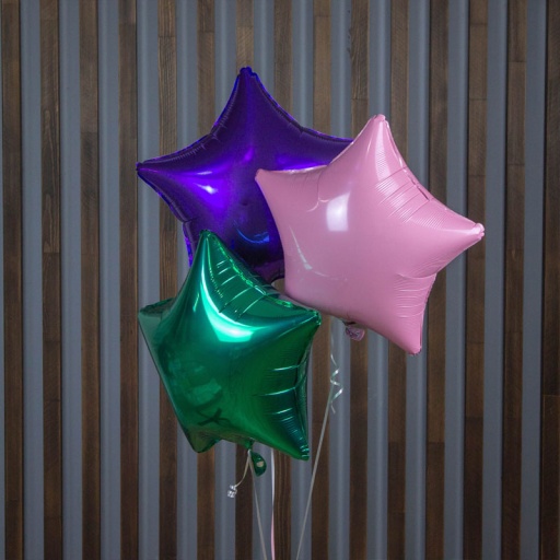 Набор из разноцветных шаров звезд