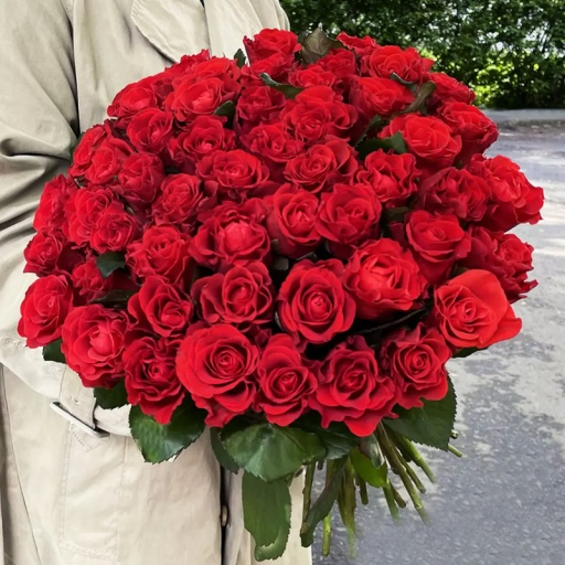Большой букет из 51 розы Эль Торо