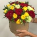Цветы в шляпной коробке "Изысканный комплимент"