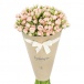 Изысканный букет кремовых кустовых роз в плайм-пакете