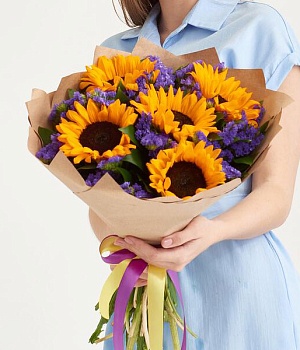 Фото Яркий букет "Золотой ключик"