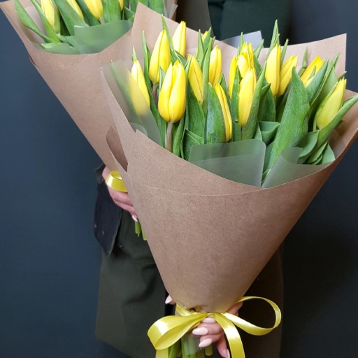 Фото Букет из тюльпанов "Французский изыск"