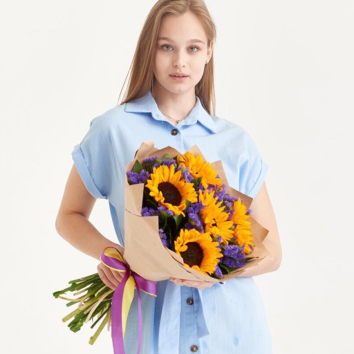 Фото Яркий букет "Золотой ключик"