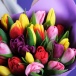 Яркий букет тюльпанов "Весенний закат"