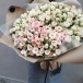 Букет в бело-розовых тонах из 41 кустовой розы