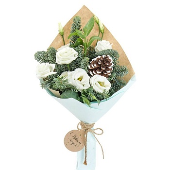 Фото Новогодний букет из ели