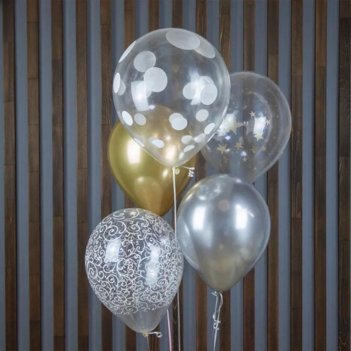 Набор шариков с гелием "Золотая звезда"