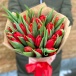 Букет из 25 тюльпанов "Небесный рубин" Букет из 25 тюльпанов "Небесный рубин"
