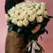 Букет бело-кремовый из 51 розы