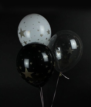 Фото Набор шариков с гелием "Звездная ночь"