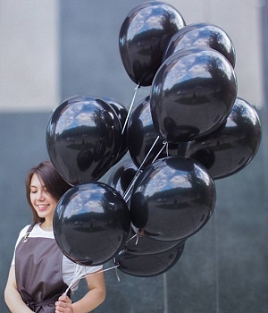 Фото Стильный набор из чёрных шаров