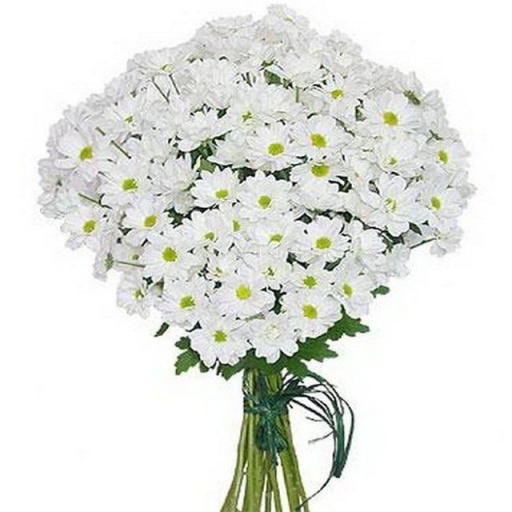 Букет белых кустовых хризантем