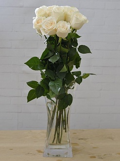 9 Белых голландских роз