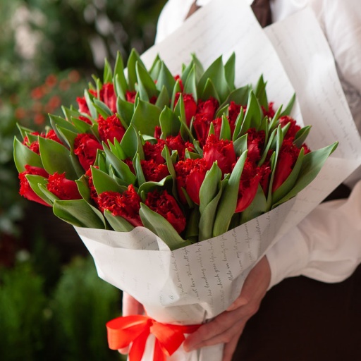 Фото Тюльпаны букет крафт