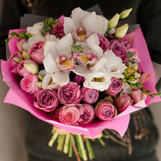 Свадебный букет из орхидеи "Милая француженка"