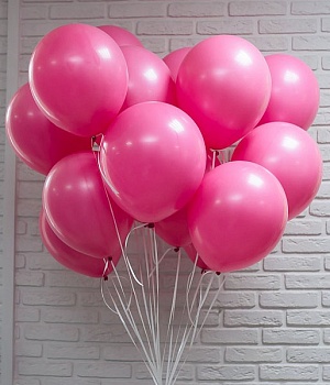 Фото Набор из малиновых шариков с гелием