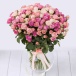 Нежно-розовый букет из 51 пионовидной розы Фото Нежно-розовый букет из 51 пионовидной розы