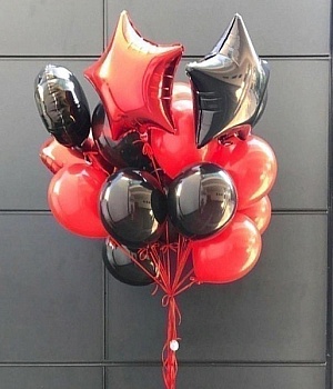 Фото Сет шаров "Red and Black"