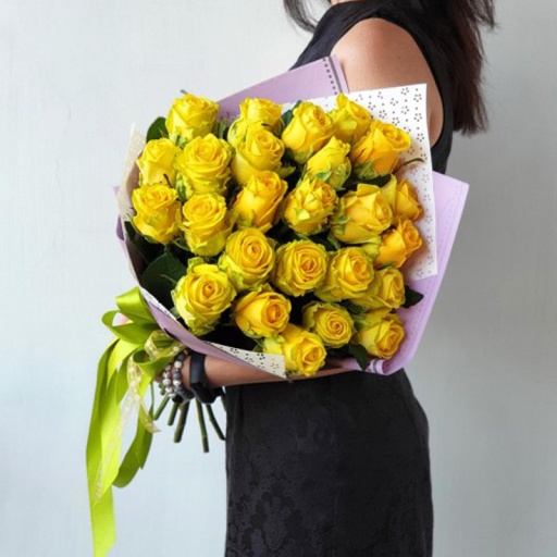 Букет желтых роз "Бэль Эир"