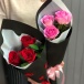 Джентельменский розовый букет из роз