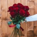 Букет из 11 бордовых роз 70см Фото Букет из 11 бордовых роз 70см