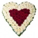 83 розы в букет в форме сердца