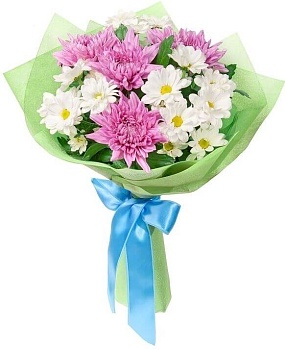 Букет хризантем "Мария" Фото Букет хризантем "Мария"