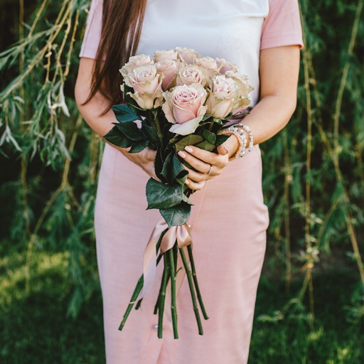 Фото Букет из 11 кремовых голландских роз