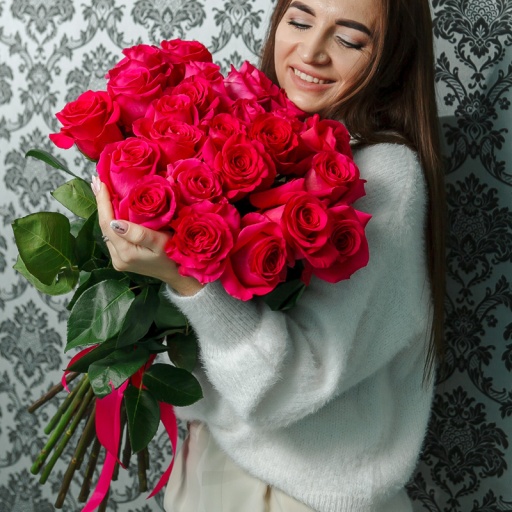 Букет из 23 голландских роз Pink Floyd